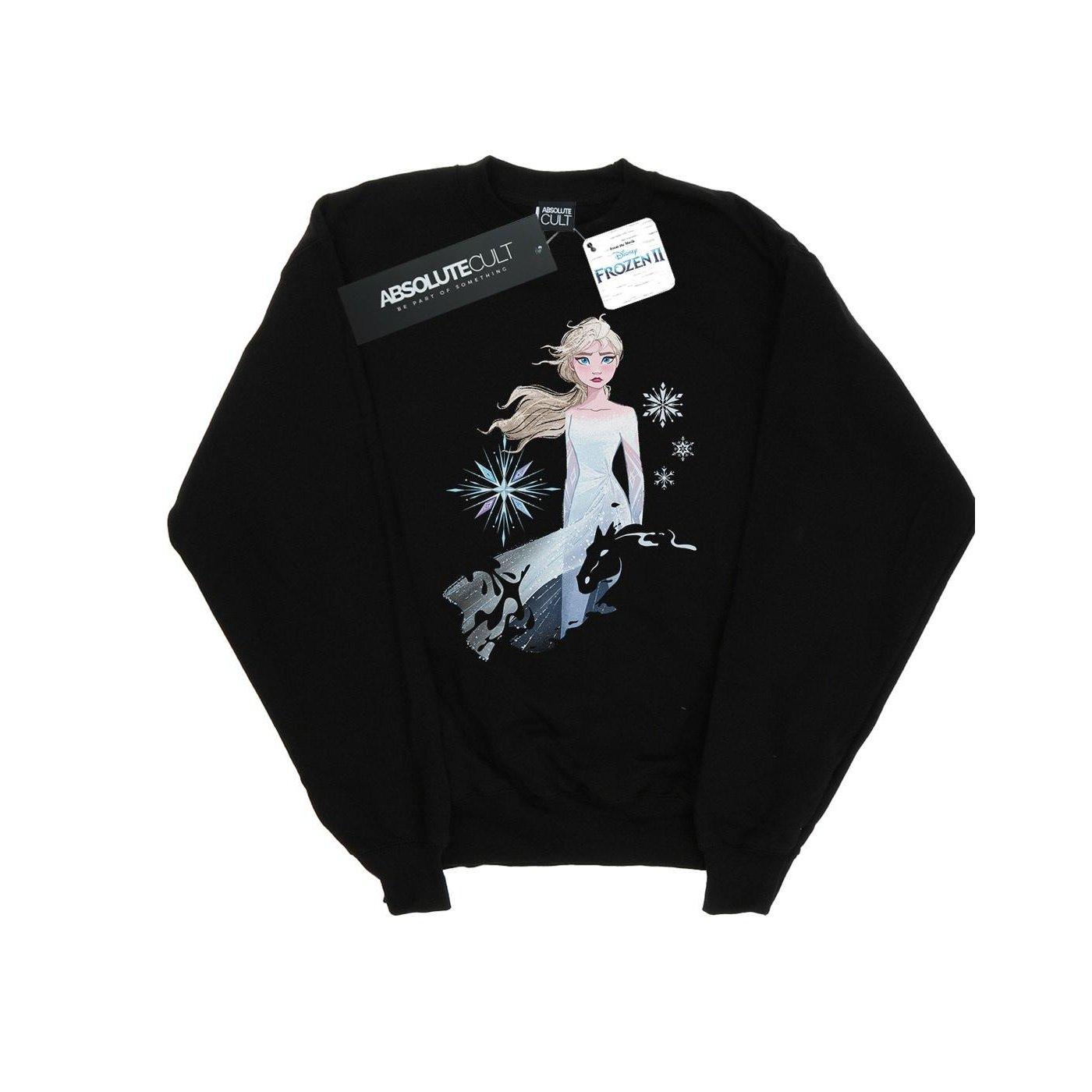 Image of Frozen 2 Elsa Nokk Silhouette Sweatshirt Unisex Schwarz 116