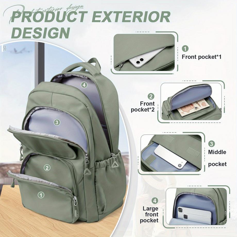 Only-bags.store Wasserdichter Schulrucksack College Laptop Rucksack für Reisen Arbeit Tag  