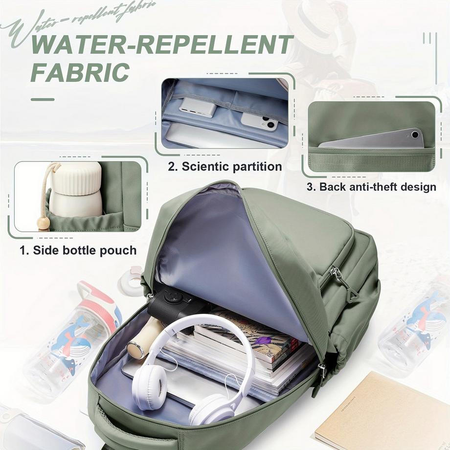 Only-bags.store Wasserdichter Schulrucksack College Laptop Rucksack für Reisen Arbeit Tag  