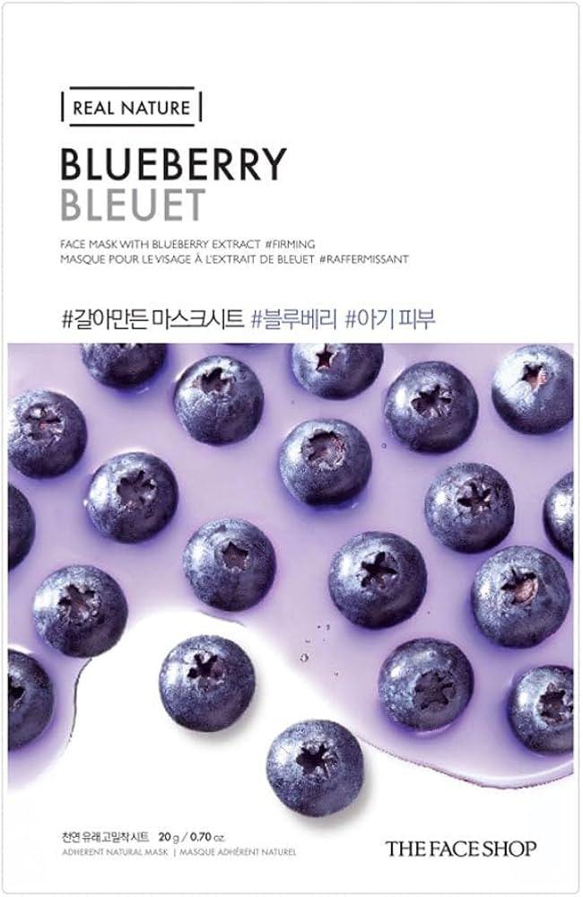 The Face Shop  Real Nature Face Mask With Blueberry Extract 