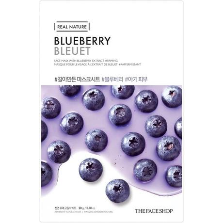 The Face Shop  Real Nature Face Mask With Blueberry Extract 