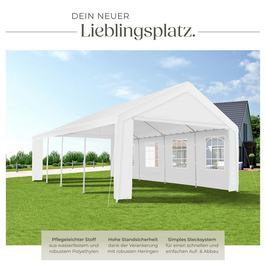 Tectake Partyzelt Mammut 8 x 4 m im Stecksystem  