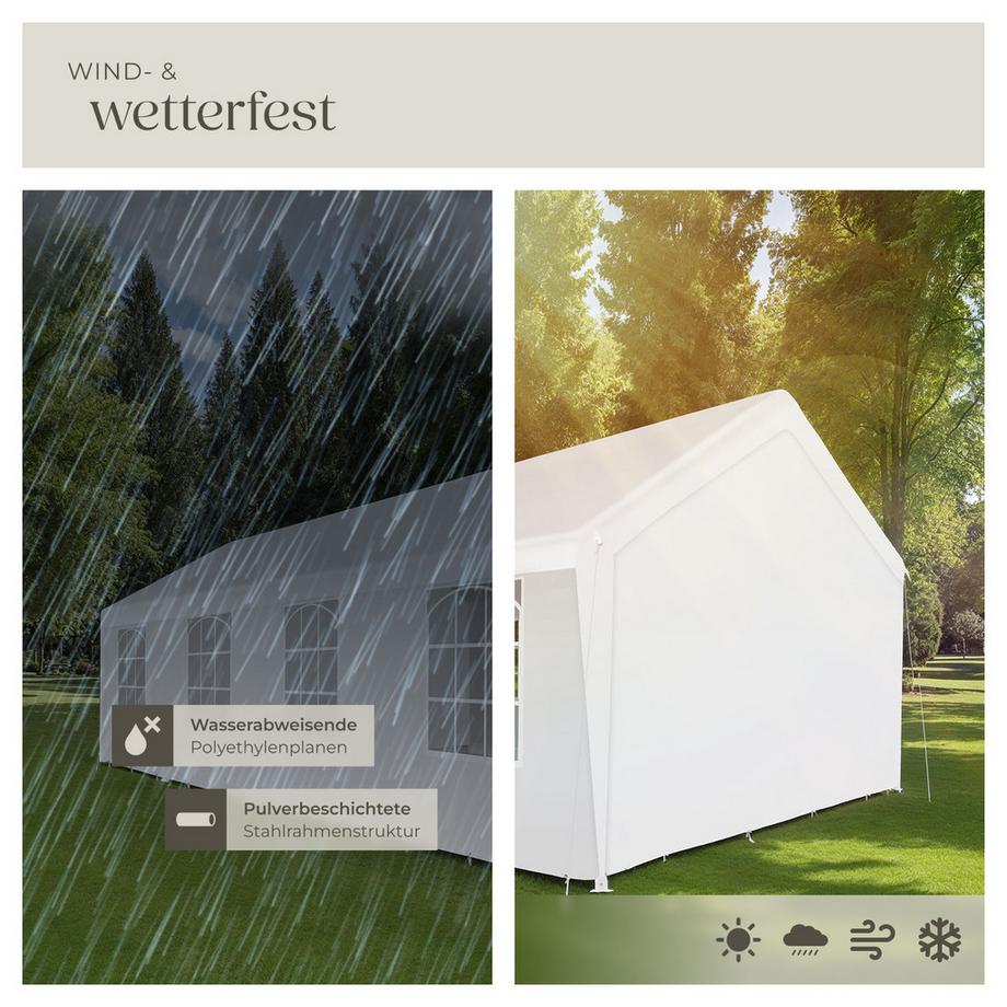 Tectake Partyzelt Mammut 8 x 4 m im Stecksystem  