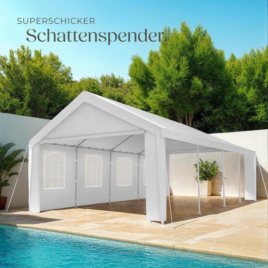 Tectake Partyzelt Mammut 8 x 4 m im Stecksystem  