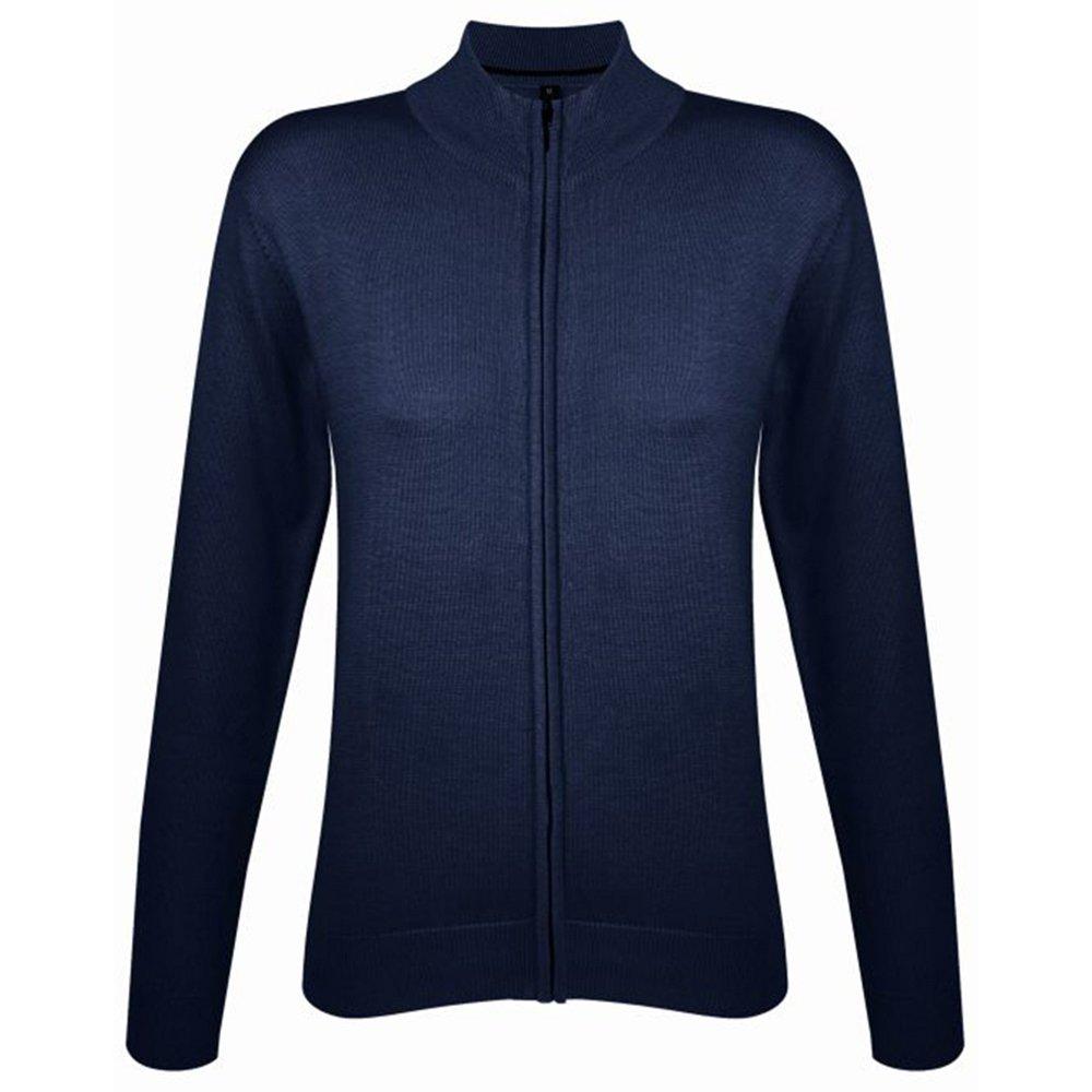 Image of Gordon Strickjacke Mit Reißverschluss, Vausschnitt, Langarm Unisex Marine XL