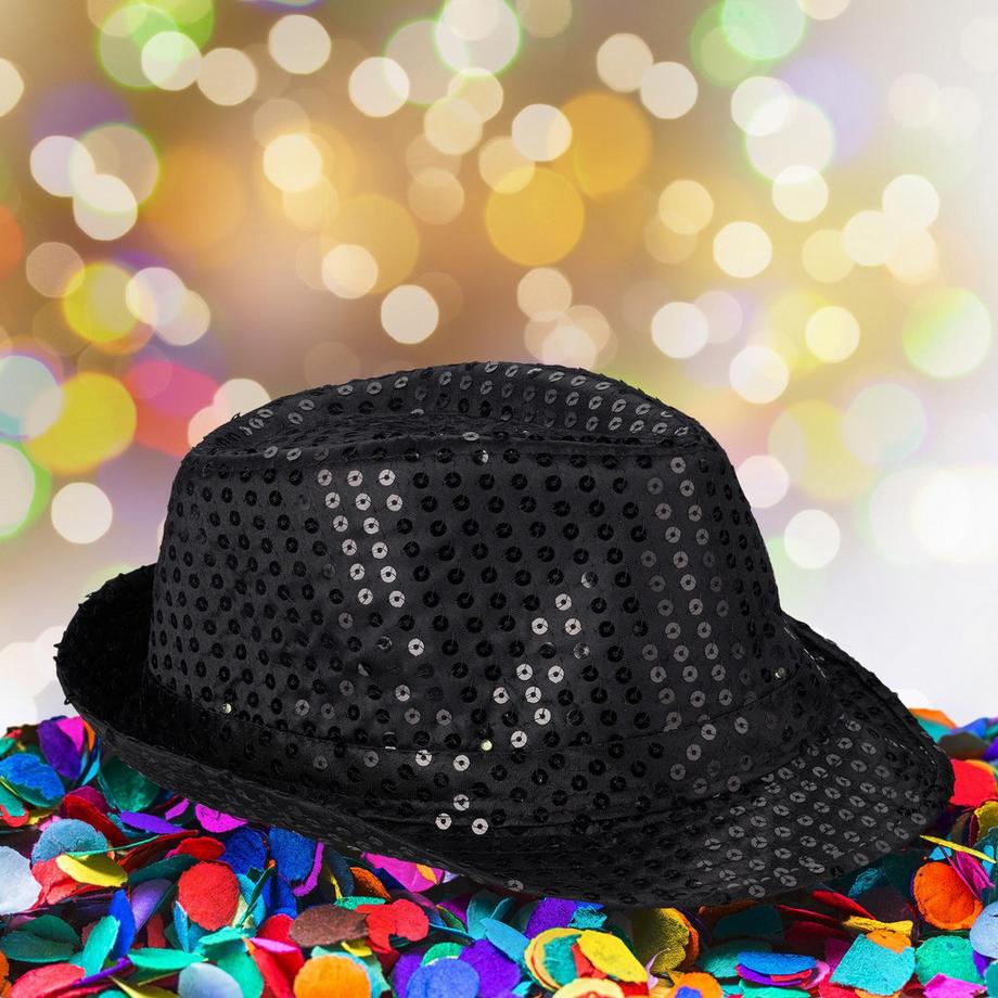 B2X  Cappelli con paillettes LED, set da 2 