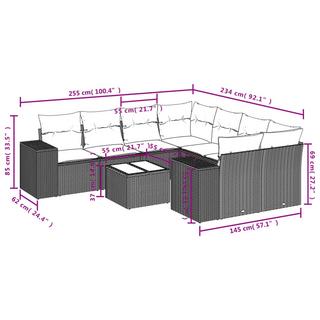 VidaXL Garten sofagarnitur poly-rattan  