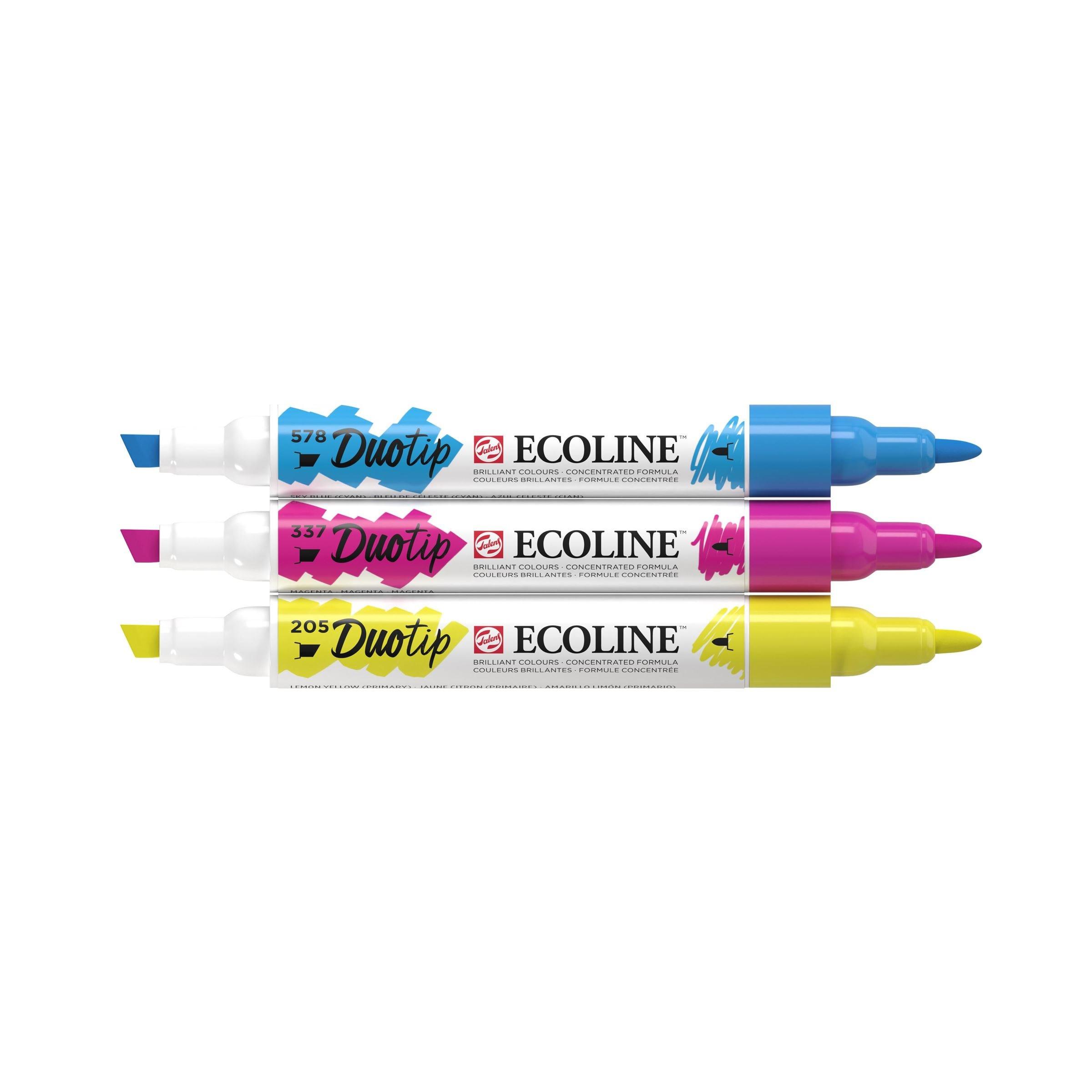 Ecoline  Ecoline Duotip Marker 3 Stück(e) Meißel/feine Spitze Cyan, Magenta, Gelb 