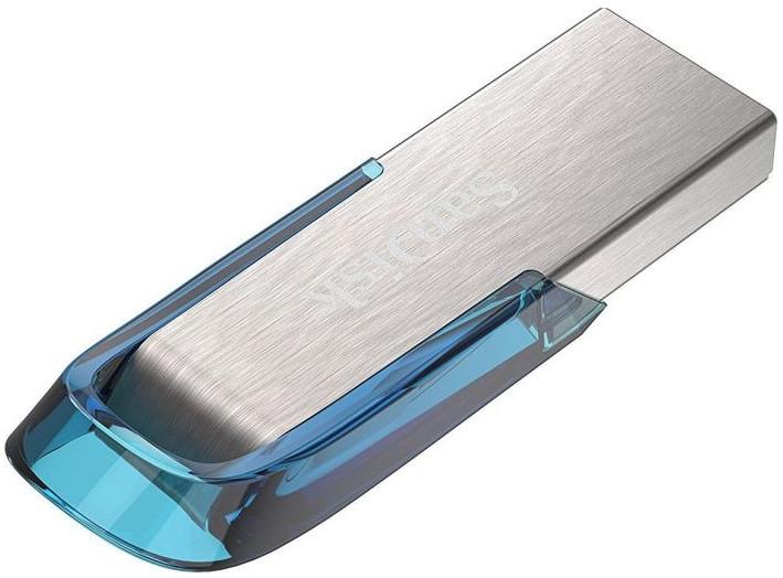 SanDisk  SanDisk Ultra Flair lecteur USB flash 64 Go USB Type-A 3.2 Gen 1 (3.1 Gen 1) Bleu, Argent 