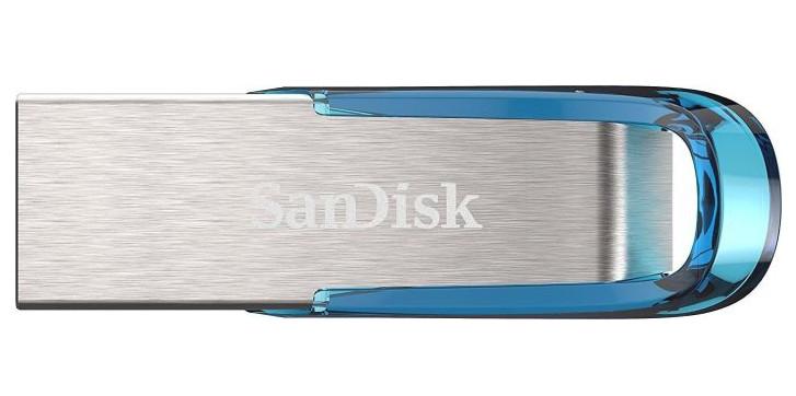 SanDisk  SanDisk Ultra Flair lecteur USB flash 64 Go USB Type-A 3.2 Gen 1 (3.1 Gen 1) Bleu, Argent 