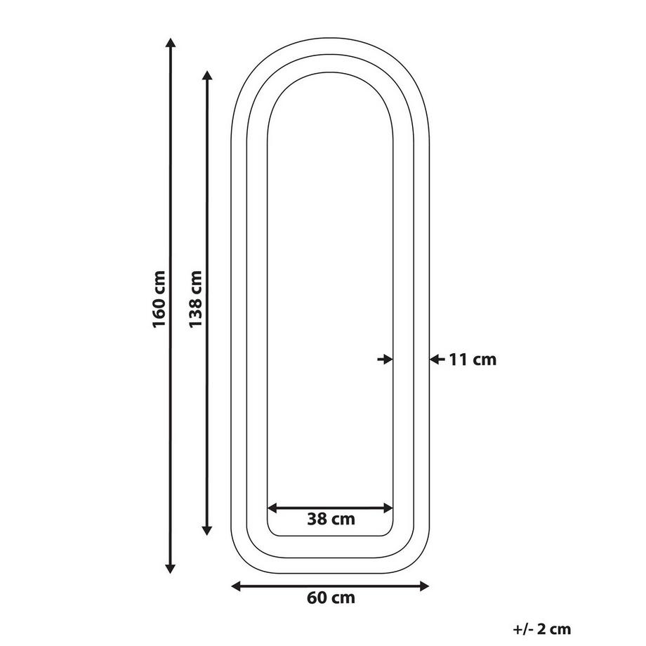 Beliani Wandspiegel aus Samtstoff Retro CULAN  