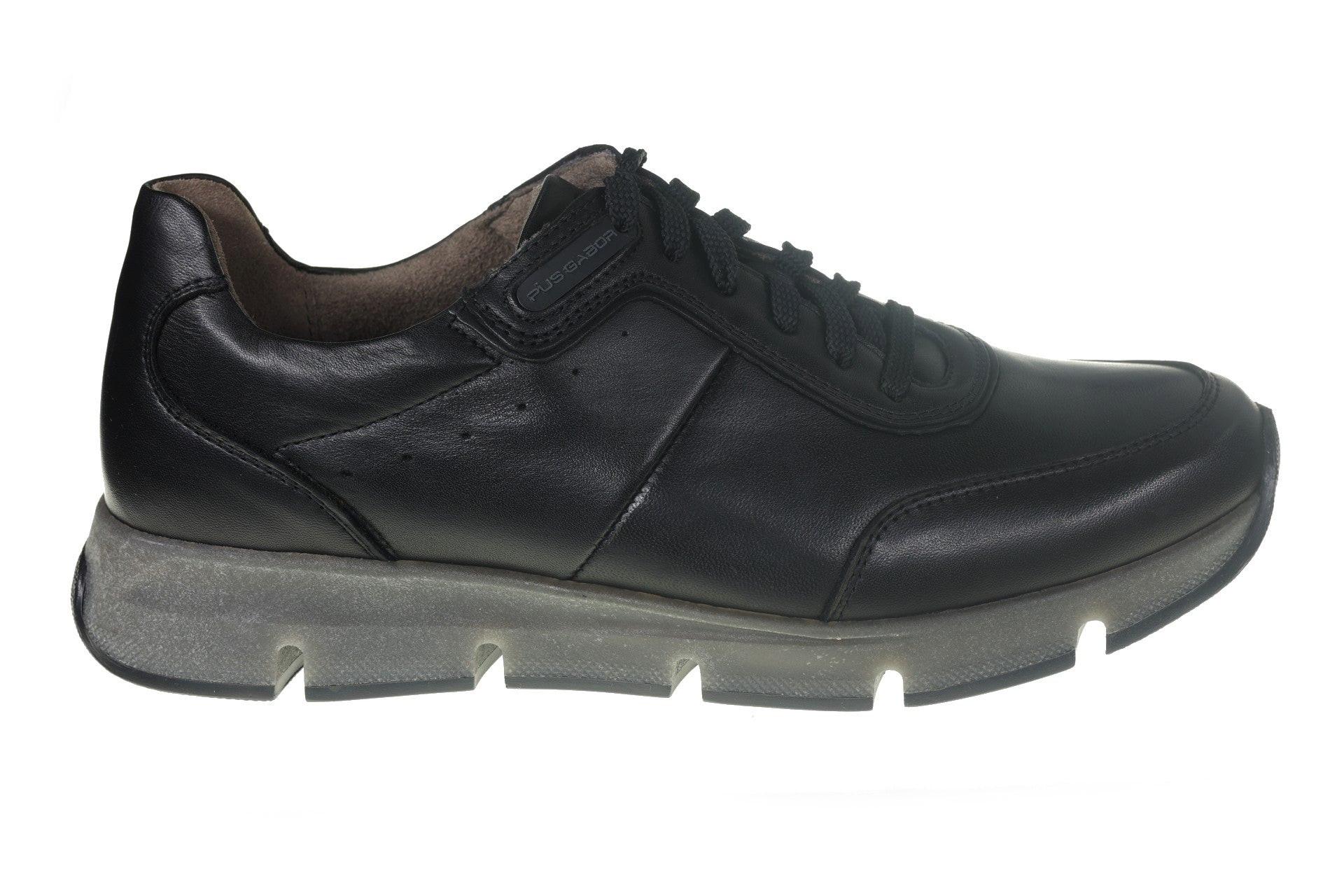 Image of Leder Sneaker Herren Schwarz 42