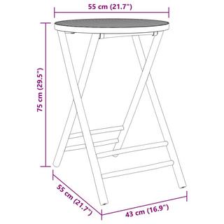 VidaXL Table de jardin bambou  