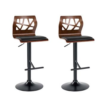 Set di 2 sedie alte en Pelle sintetica Moderno PETERSBURG