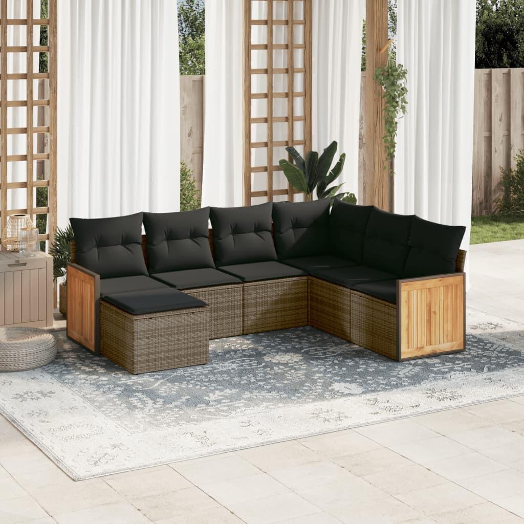 VidaXL set divano da giardino Polirattan  