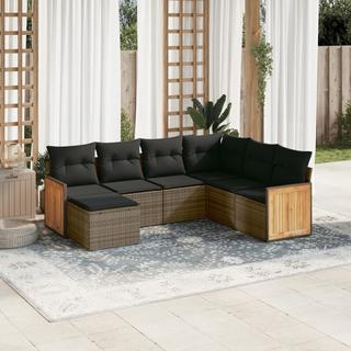 VidaXL set divano da giardino Polirattan  