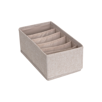 SOFT Organizer Beige   6 Fächer schmal