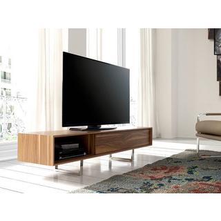 ANGEL CERDA TV-Ständer Nussbaum und verchromter Stahl  