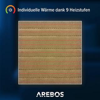 Arebos Elektrische Heizdecke Wärmedecke waschbar Kuscheldecke  