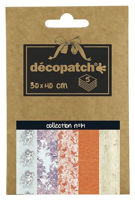 décopatch  Décopatch DP014O Kunstdruckpapier Kunstpapier 5 Blätter 