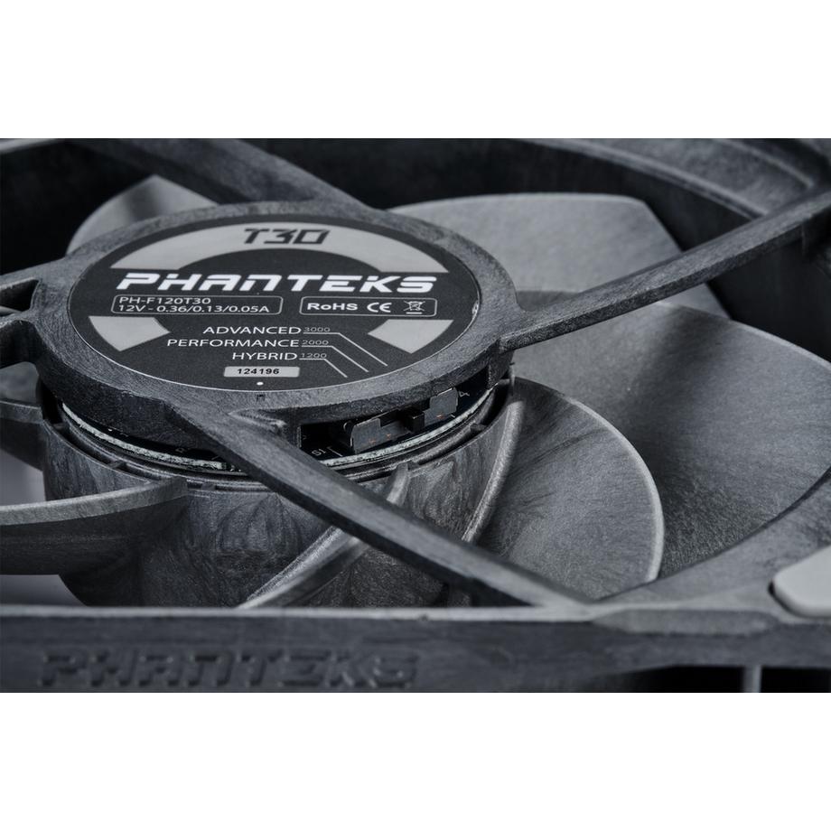 Phanteks  PH-F120T30_BG sistema di raffreddamento per computer Ventilatore 12 cm Nero 1 pz 