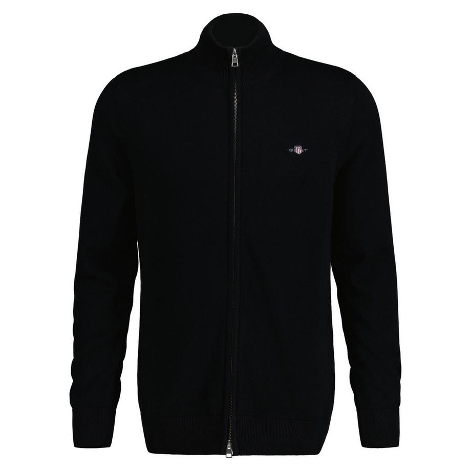 Veste en tricot  Confortable à porter-CASUAL COTTON ZIP CARDIGAN