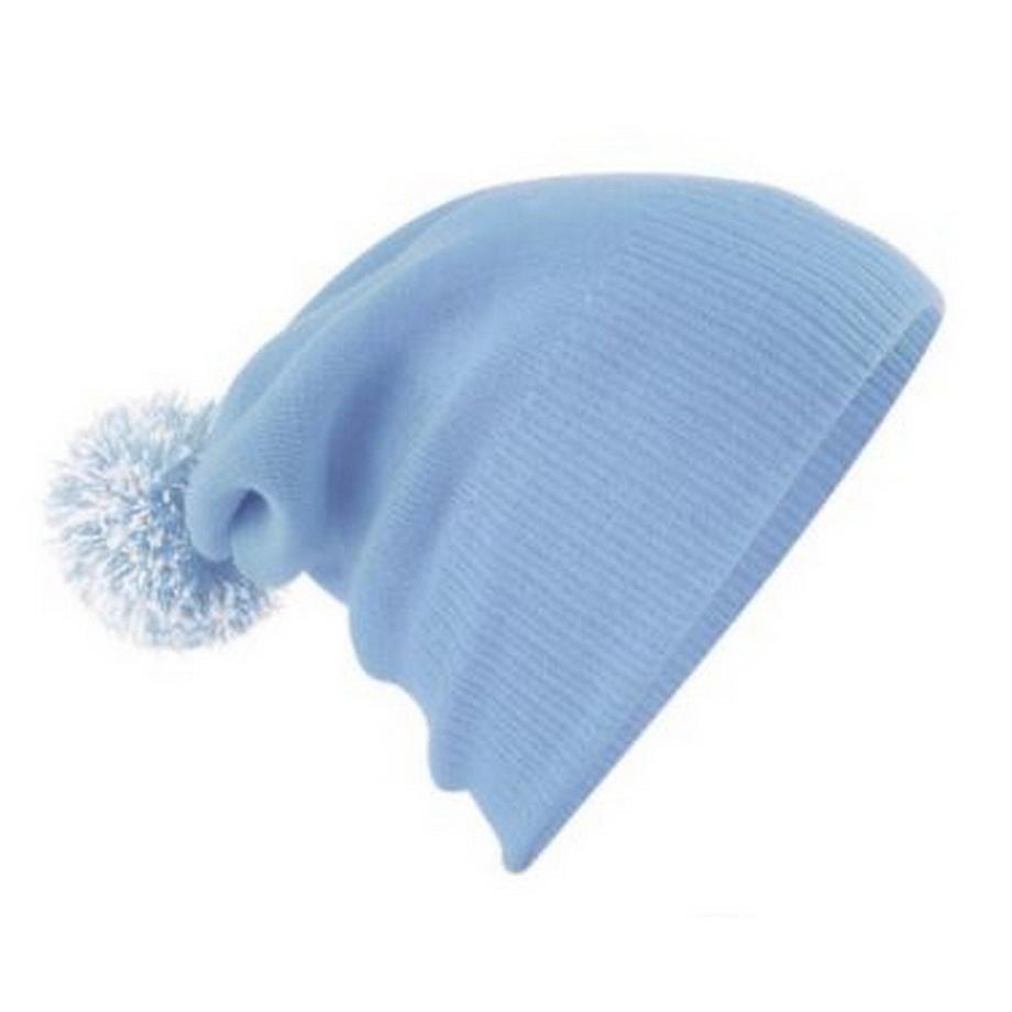 Beechfield Bonnet Tricoté Bicolore avec Pompon  