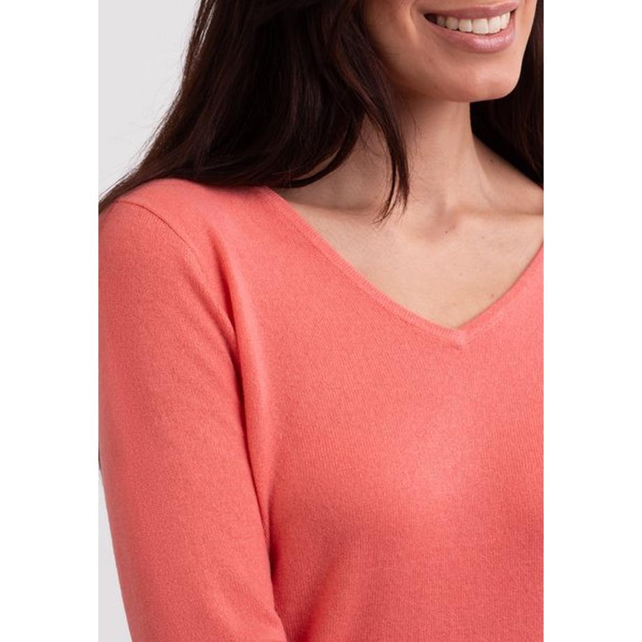 CASH-MERE.CH Recycelter Kaschmir V-Ausschnitt Pullover  