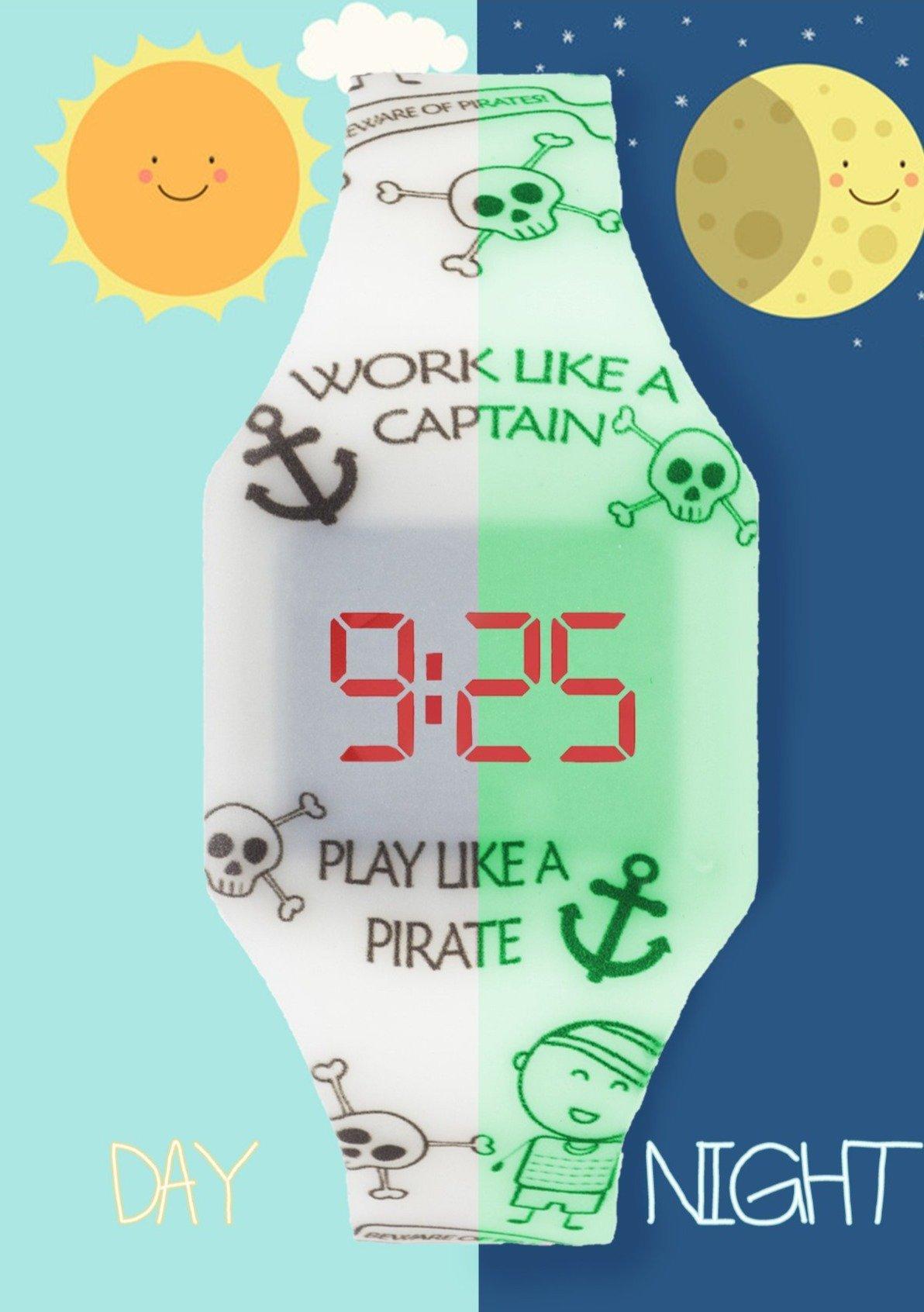 Kiddus  Digital LED Montre pour enfants Pirates 