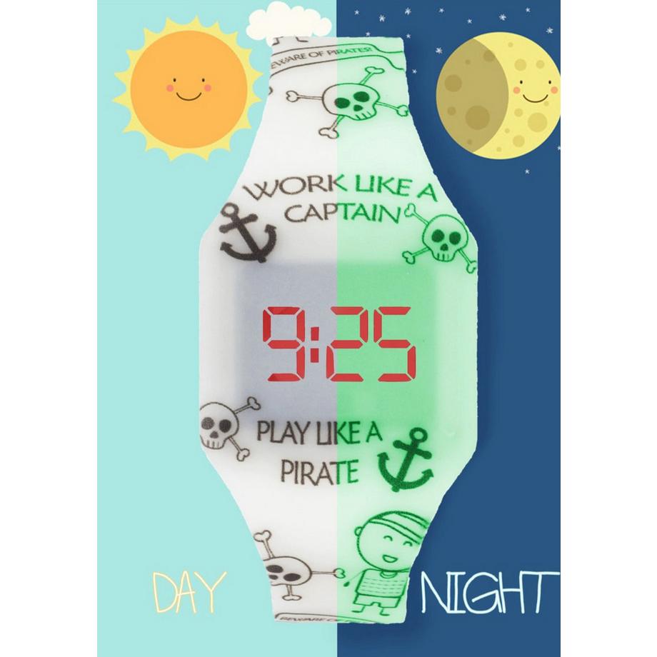 Kiddus  Digital LED  Kinderuhr Pirates 