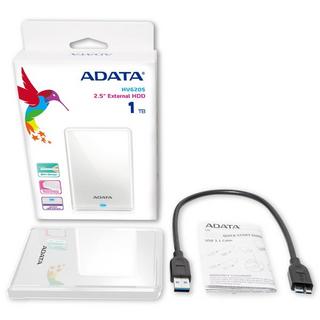 ADATA  ADATA AHV620S-1TU3-CWH disque dur externe 1000 Go Blanc 