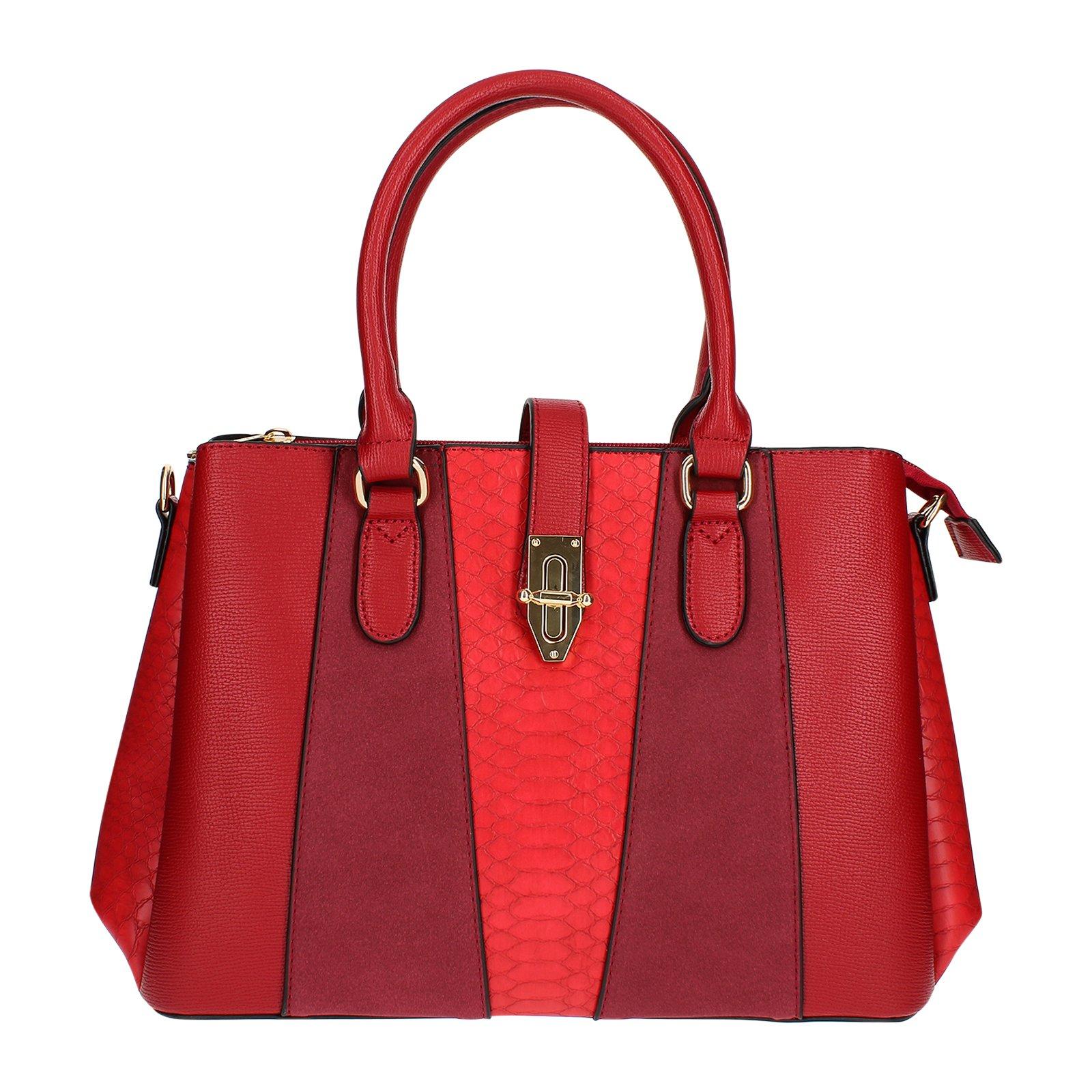 Image of Gold Buckle Handtasche Damen Rot ONE SIZE