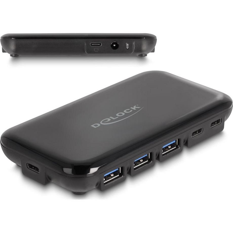 DeLock  7 Port USB 3.2 Gen 2 Hub mit 4 US 