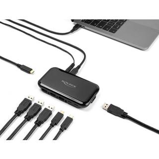 DeLock  Hub USB 3.2 Gen 2 a 7 porte con 4 porte USB Tipo-A e 3 porte USB Type-C 