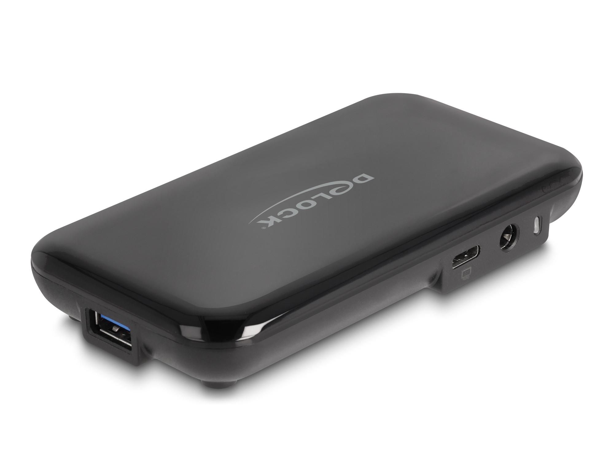 DeLock  Hub USB 3.2 Gen 2 a 7 porte con 4 porte USB Tipo-A e 3 porte USB Type-C 