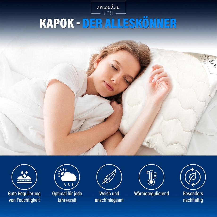 Mara Vital Oreiller en kapok bio GOTS  