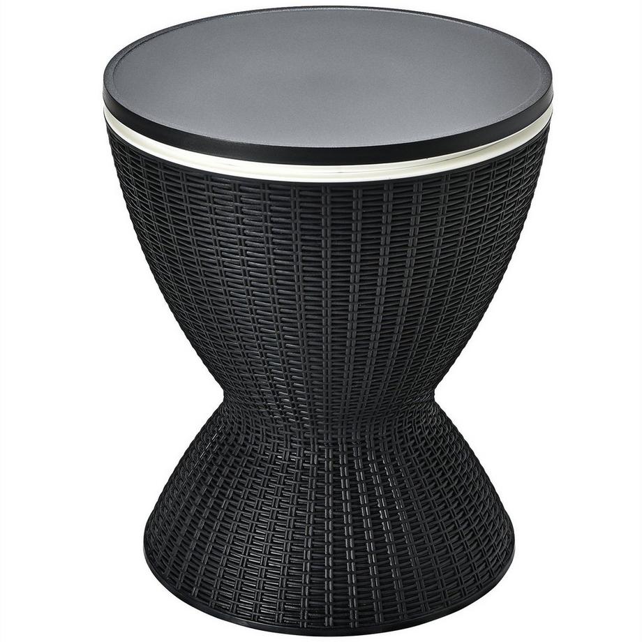 Northio Tavolino 3 in 1 30L borsa frigo sgabello tavolo da giardino regolabile in altezza refrigeratore per ghiaccio nero  