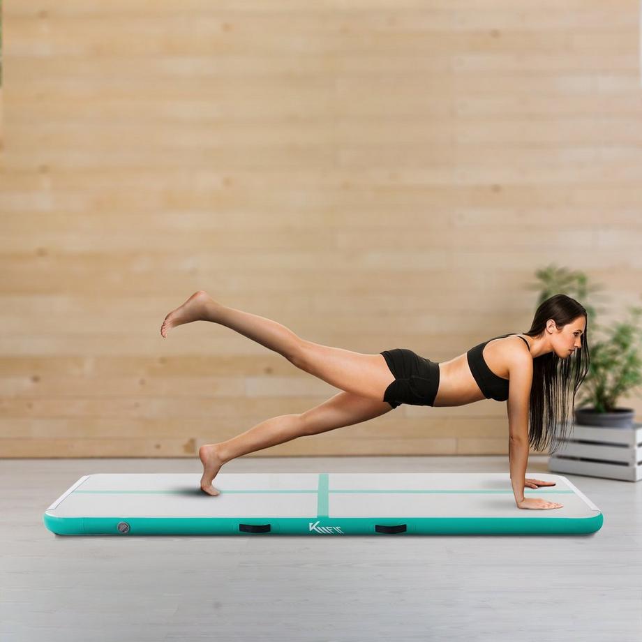 KM-Fit  Turnmatte Aufblasbar Airtrack Fitness-Sport-Gymnastikmatte 4 m 