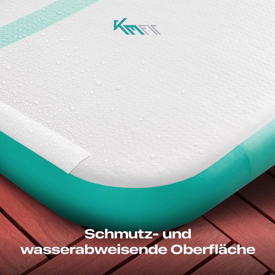 KM-Fit  Turnmatte Aufblasbar Airtrack Fitness-Sport-Gymnastikmatte 4 m 