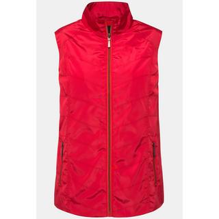 Ulla Popken  Gilet con collo alto, cuciture decorative e tasche con zip 