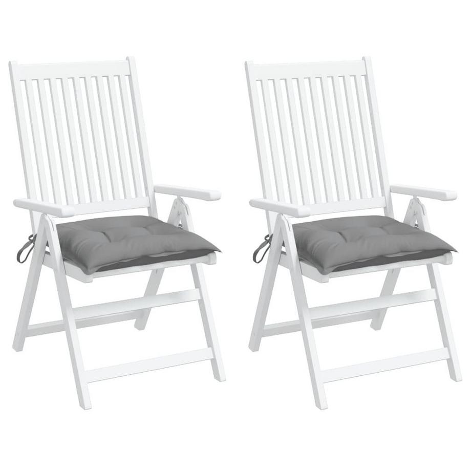 VidaXL Coussins de chaise 2 pcs   40x40x7 cm Tissu  