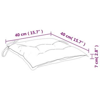 VidaXL Stuhlkissen 2 Stk.   40x40x7 cm Stoff  