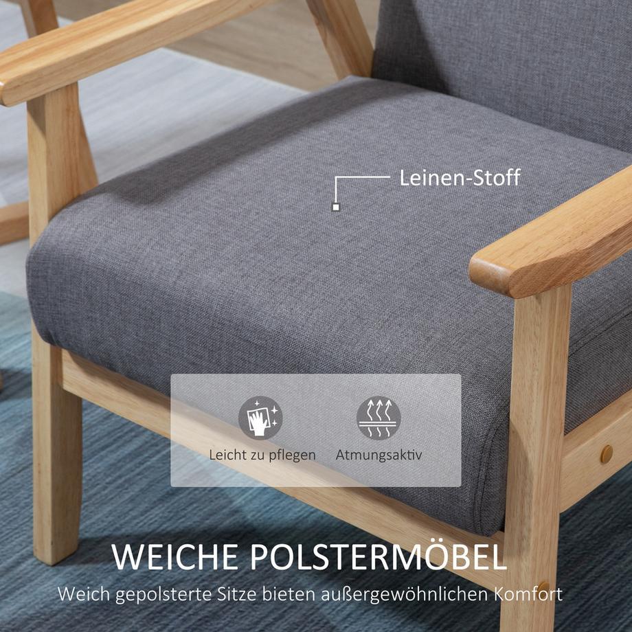 HOMCOM Fauteuil à oreilles  