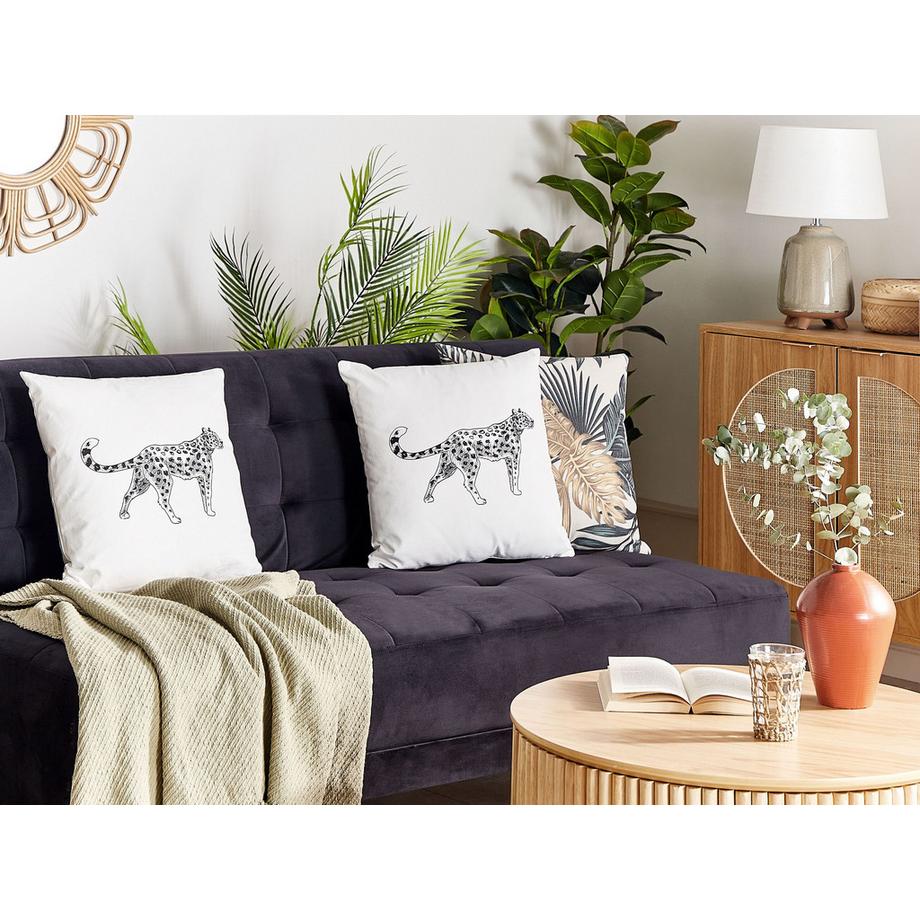 Beliani Dekokissen 2er Set aus Baumwolle Modern MARULA  