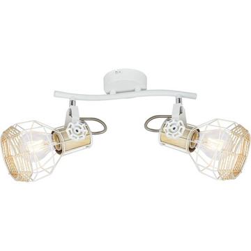 Spot Bana en métal blanc 2xE27