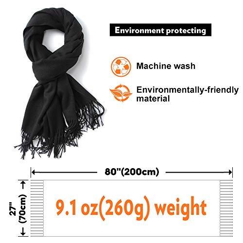 Only-bags.store Écharpe chaude hiver automne unie en coton avec glands  