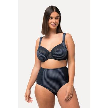 Reggiseno a righe con ferretto, pizzo e coppa C-F