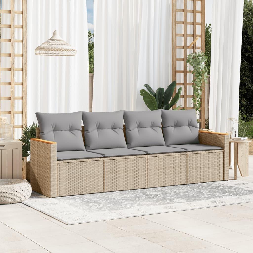 VidaXL set divano da giardino Polirattan  