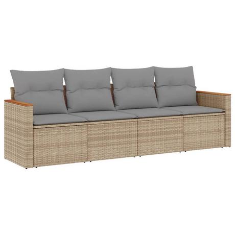 VidaXL set divano da giardino Polirattan  