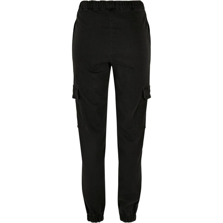 URBAN CLASSICS Pantalon Cargo Denim Tricoté Taille Haute  
